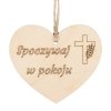 Zawieszka Serce Gałązka Krzyż Spoczywaj w Pokoju [Komplet 10szt]